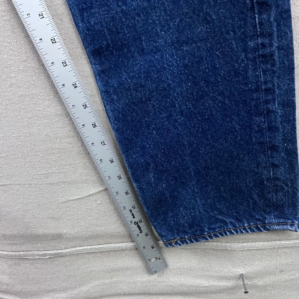 80s Levi's 501 Jeans Mens 30x34 Dark Wash Blue Straight Button Fly USA Made